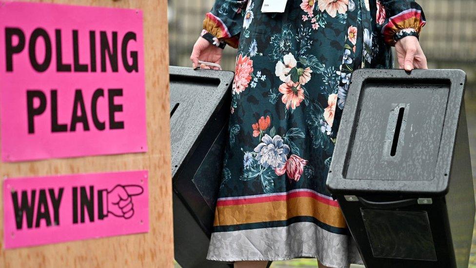 ballot boxes