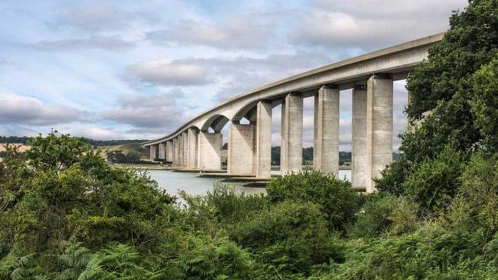 The Orwell Bridge in Ipswich