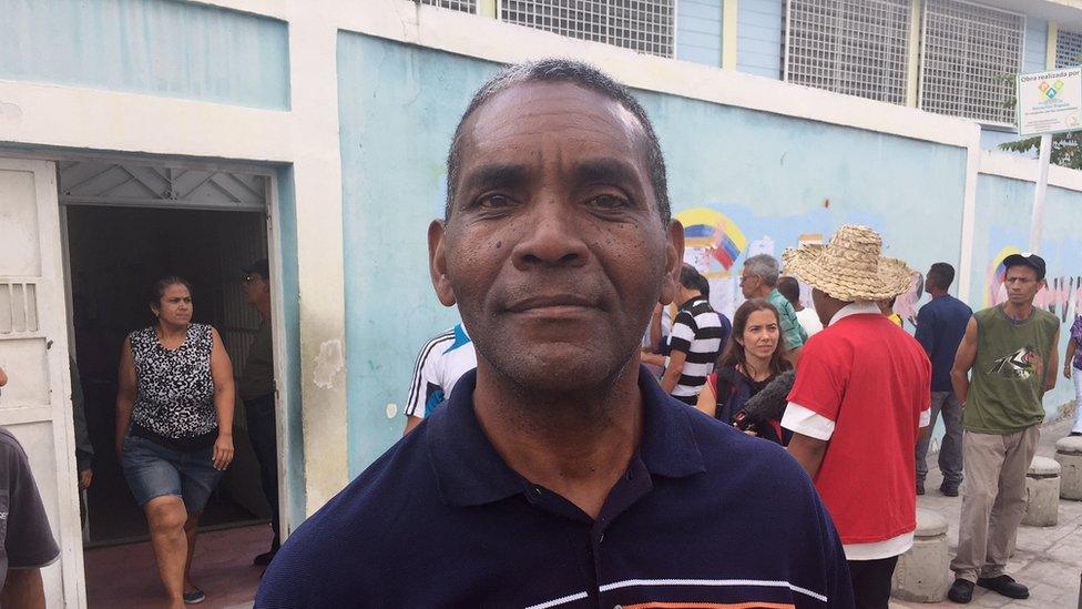 Joaquin Mijares, local pro-government candidate in El Matadero in east Caracas