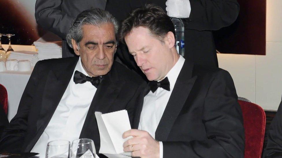 Sudhir Choudhrie and Nick Clegg