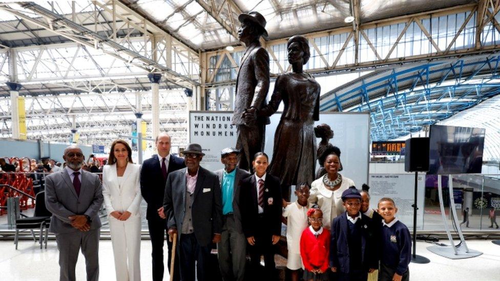 the windrush statue is unveiled