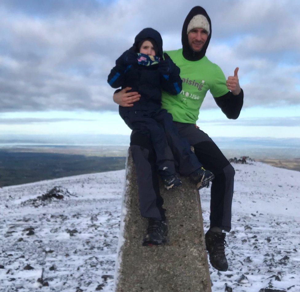 Oscar and Matt up Skiddaw