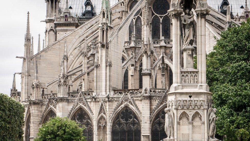 The Notre-Dame as seen in Paris before the fire