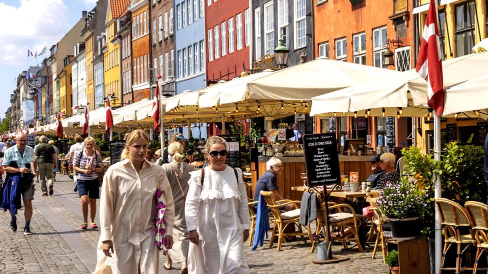 Tourists in Copenhagen