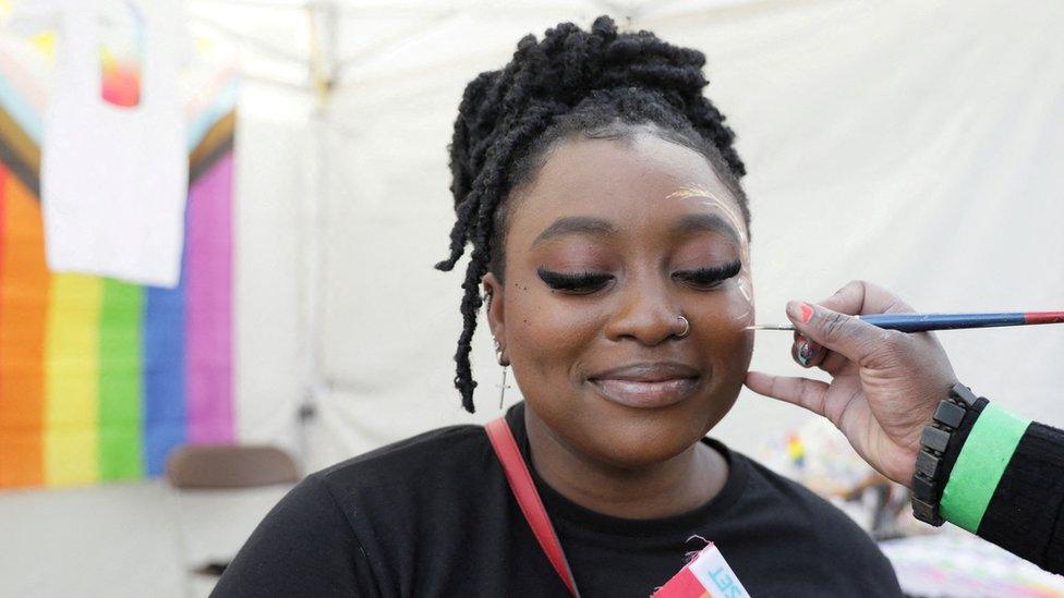 Face painting at the event