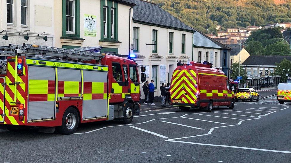 Pontypridd fire scene