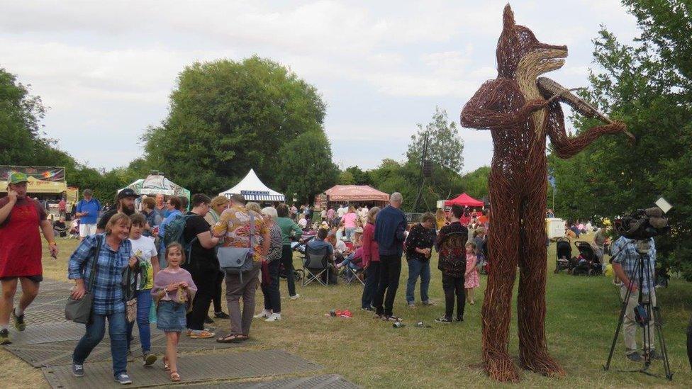 People at the festival