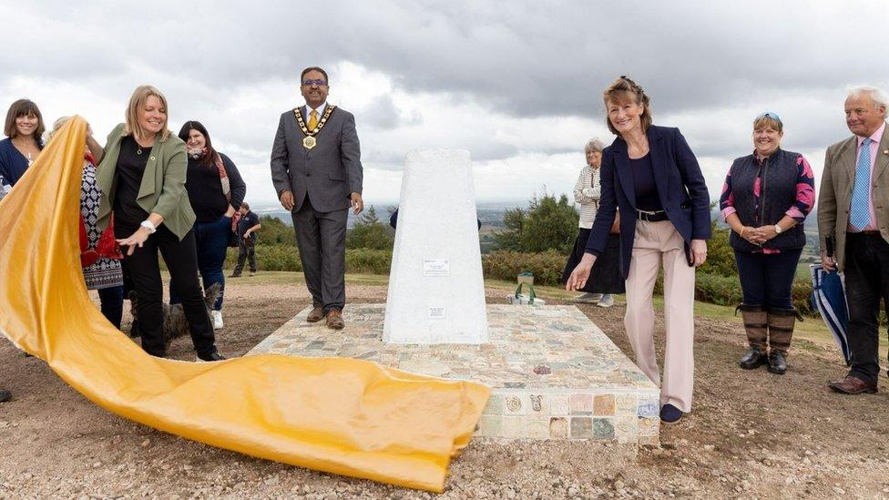 Artwork unveiling at the summit of the Wrekin