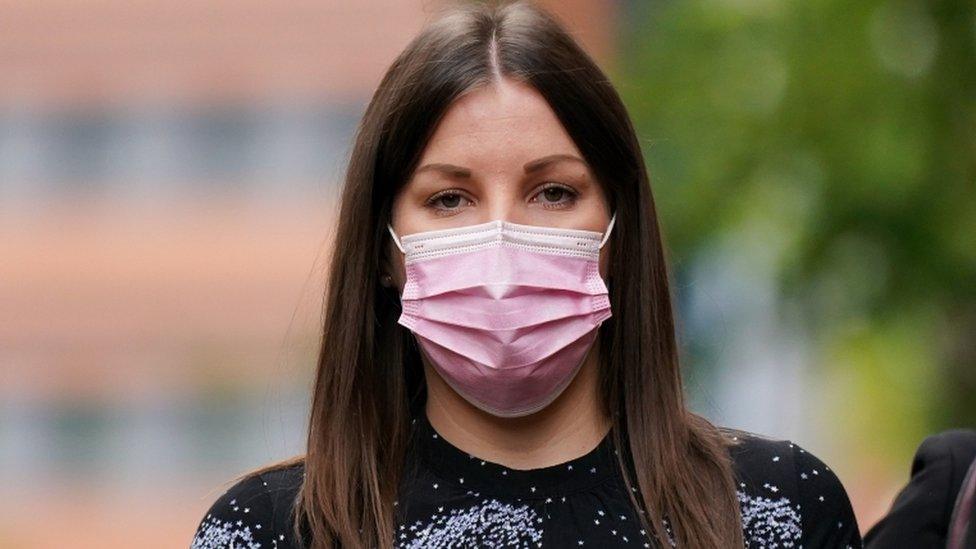 PC Bettley-Smith arrives at court on 21 June