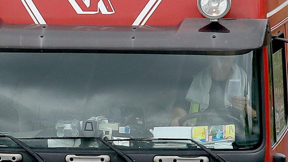 Lorry driver on the M4 near Swindon