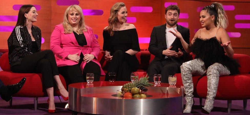 Anne Hathaway, Rebel Wilson, Jodie Comer, Daniel Radcliffe and Mabel