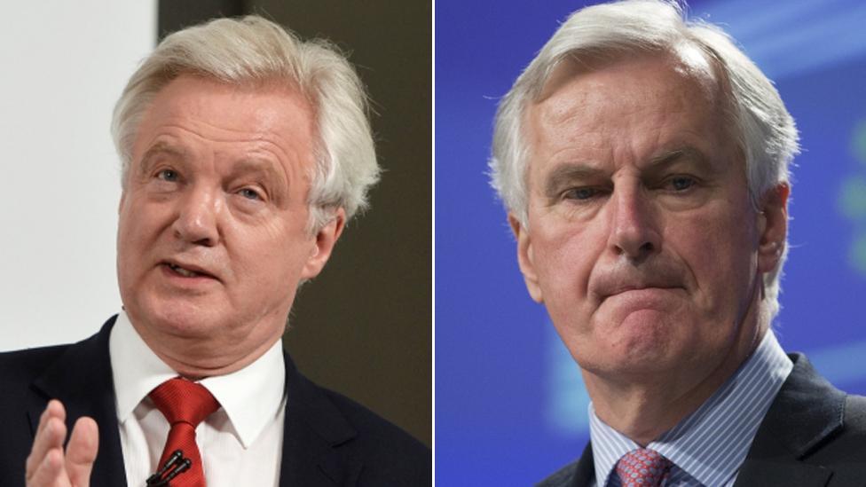 David Davis and Michel Barnier