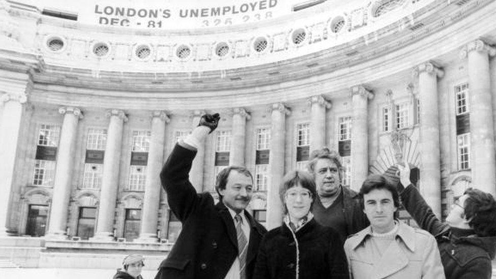 Ken Livingstone with Val Wise, Charlie Rossi, John McDonnell and Michael Ward