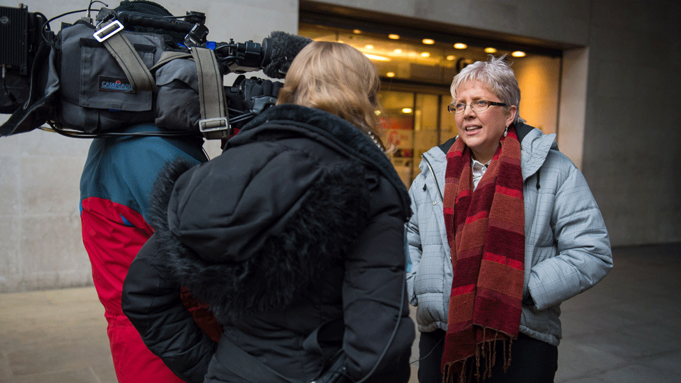 Carrie Gracie (right)