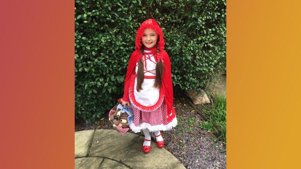 Delilah as red riding hood