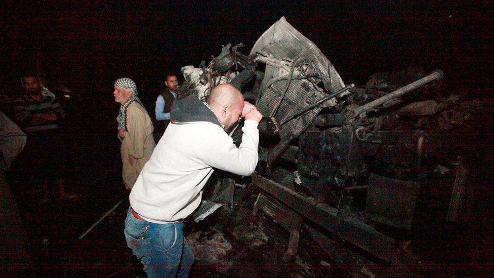 Scene of the attack near Shomali, Iraq, on 24 November 2016