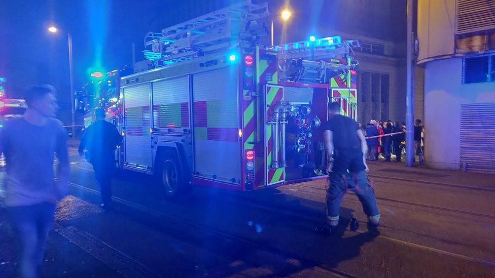 A fire engine outside Rock City