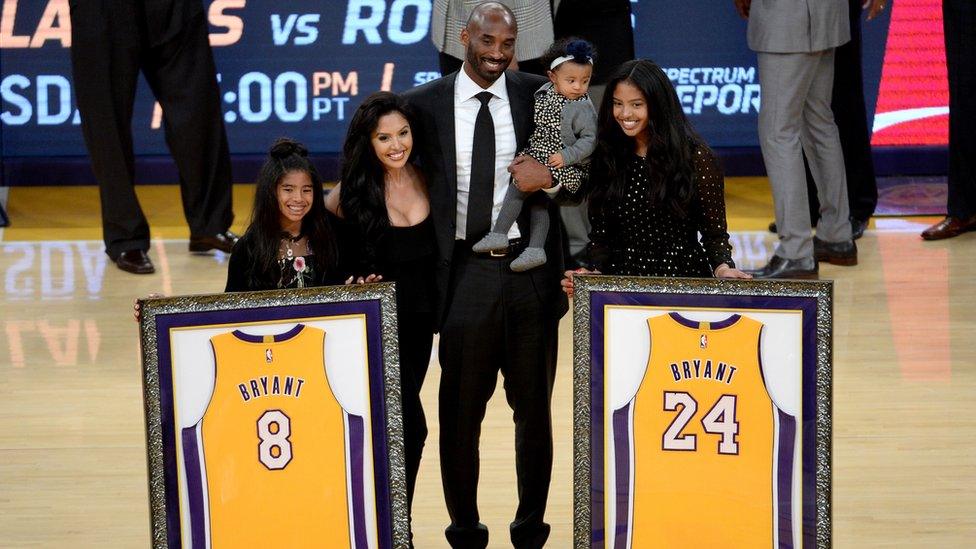 Kobe with his family