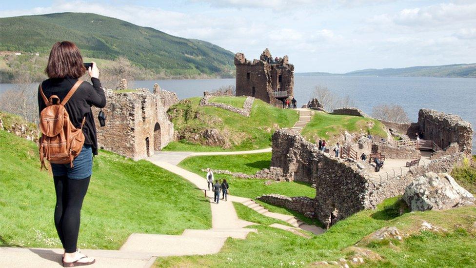 Tourists at site in Scotland