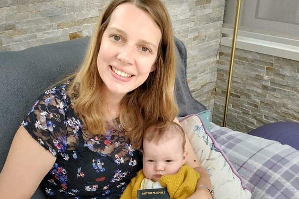 Emma Wood with her six-month-old daughter