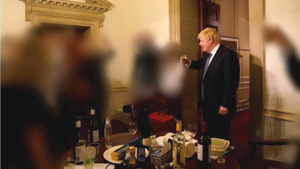 Photo of Boris Johnson at Downing Street gathering on 13 November 2020