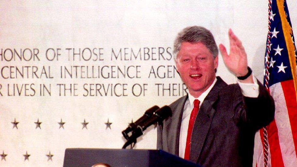 President Clinton - speaking to an audience at the CIA