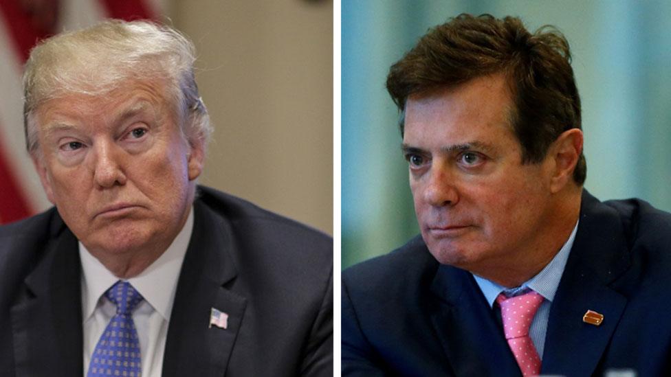 Composite photo of Trump and Manafort