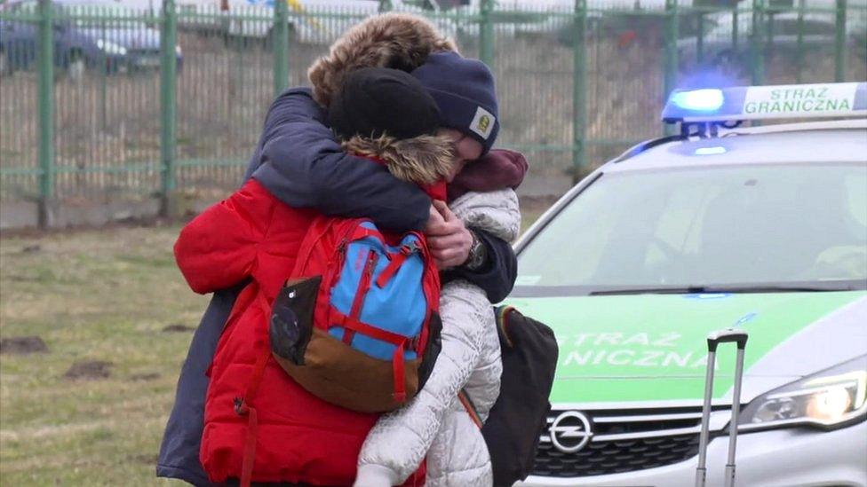 Refugees on the Polish border