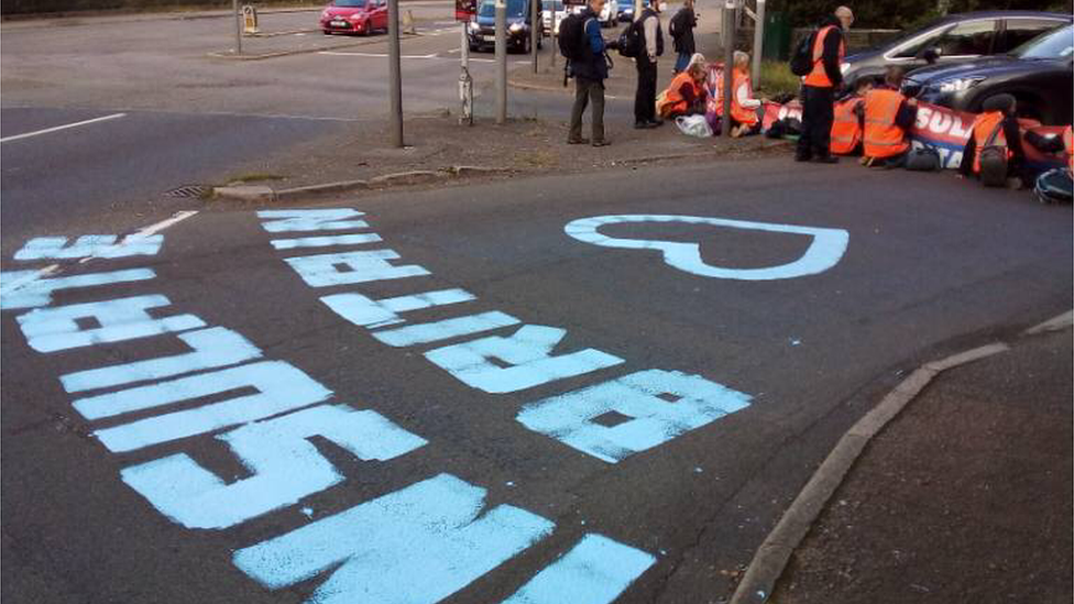 Insulate Britain protest at J18 M25