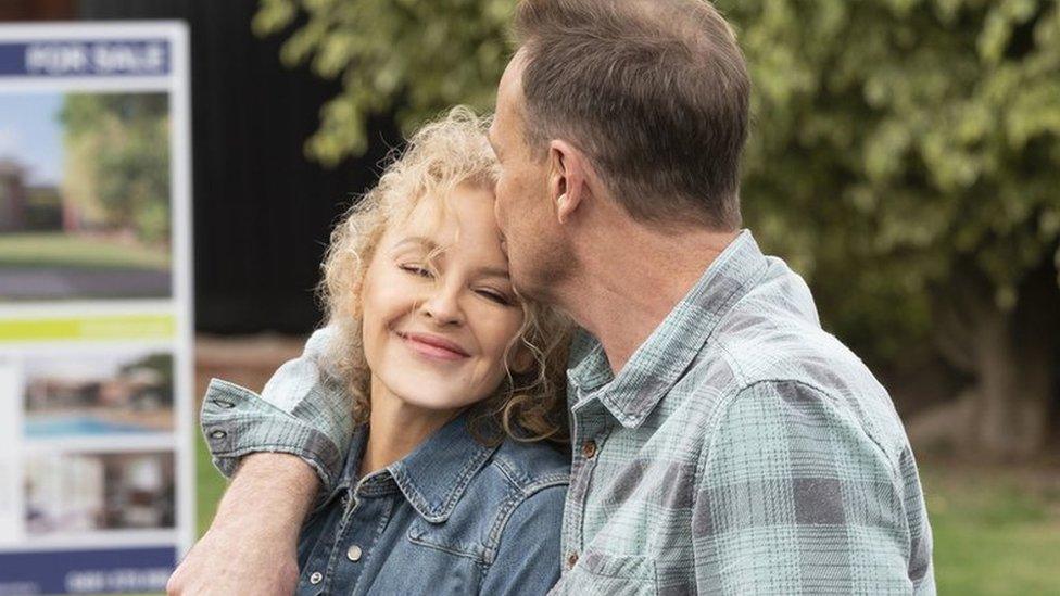 Kylie Minogue and Jason Donovan reunited on the set of Australian soap opera Neighbours