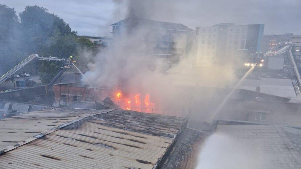 Fire at former nightclub