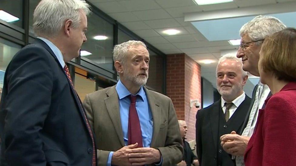 Jeremy Corbyn in Swansea
