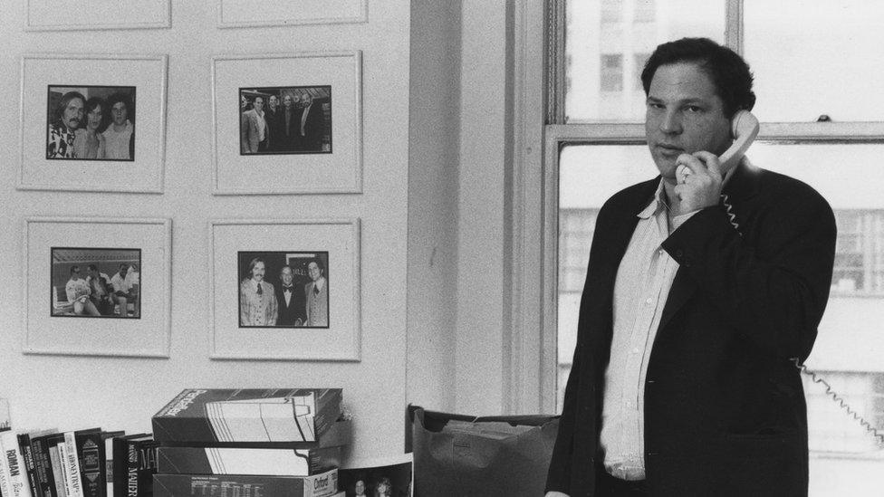 Harvey Weinstein of Miramax Films at his office in New York City in 1989