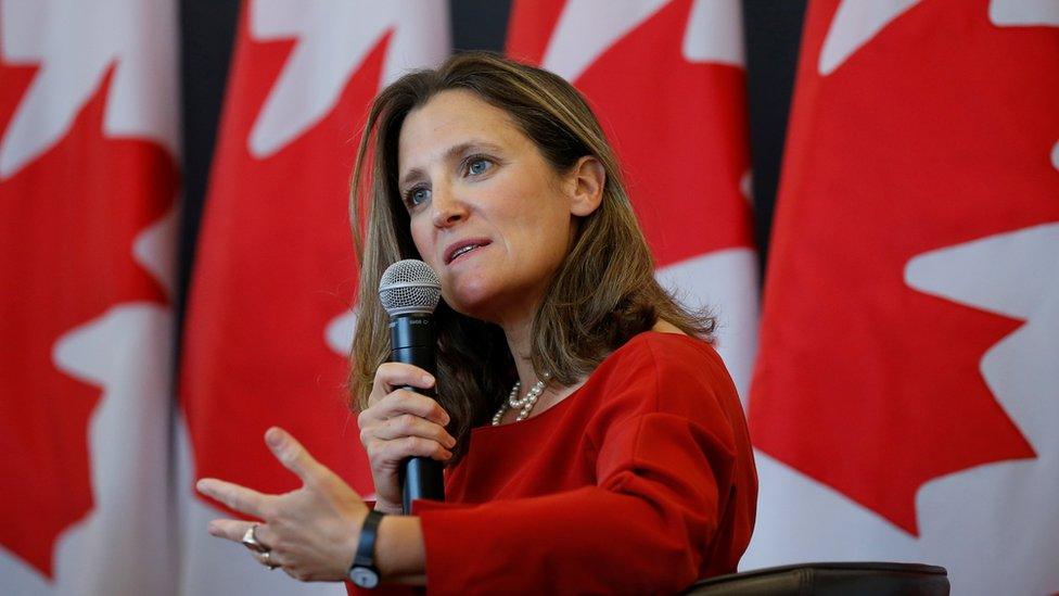 Foreign Affairs Minister Chrystia Freeland