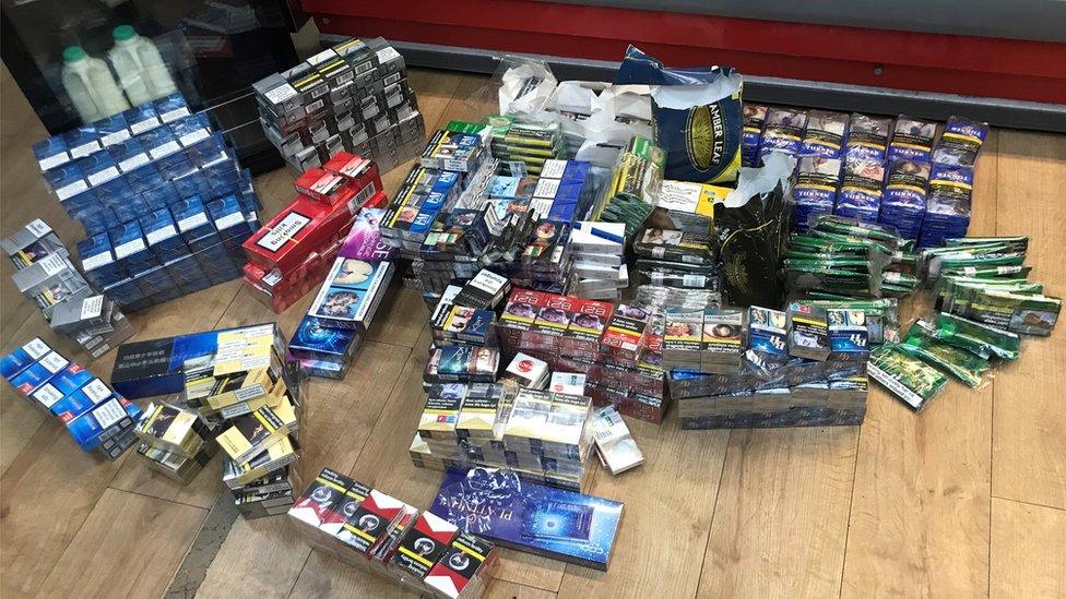 Shops in Dewsbury and Huddersfield were visited by officers