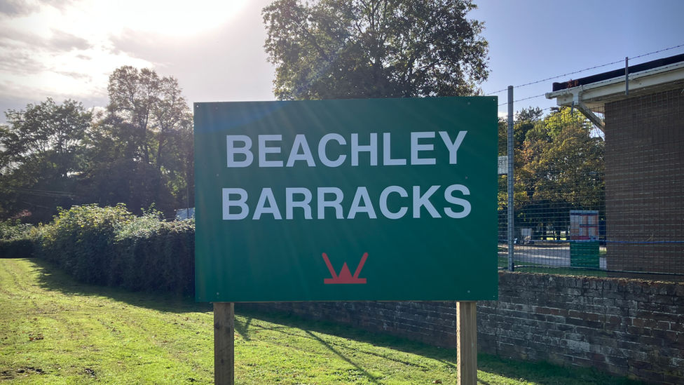 Beachley Barracks sign