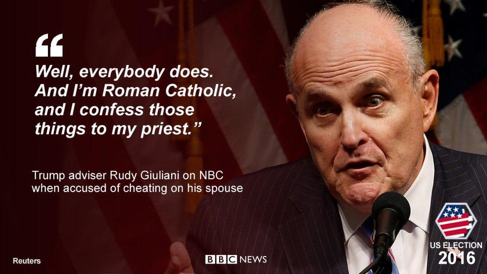 "Well everybody does. And I'm Roman Catholic, and I confess those things to my priest"