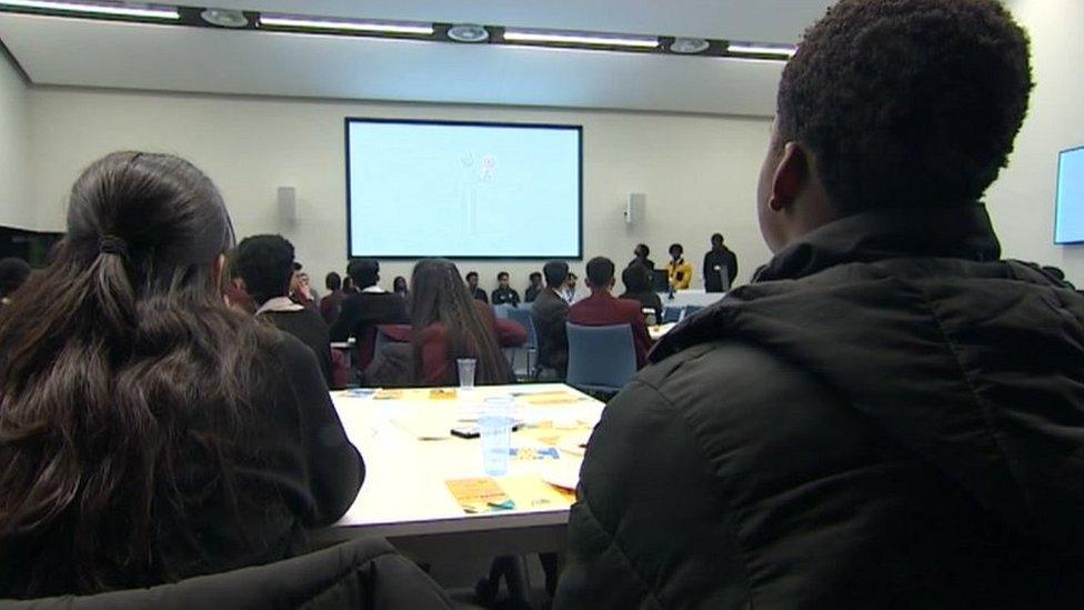 Students in a classroom