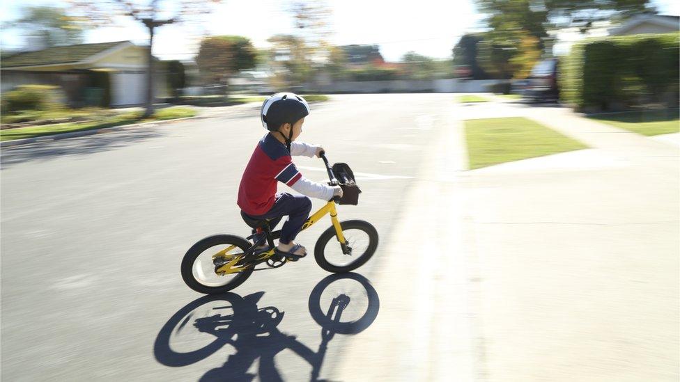 Child on bike