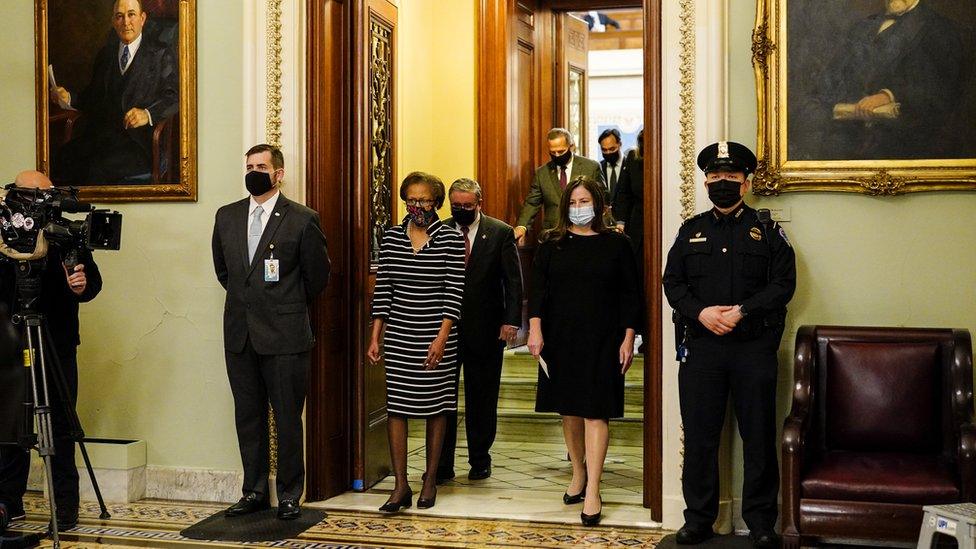 US House of Representatives arrive at the Capitol