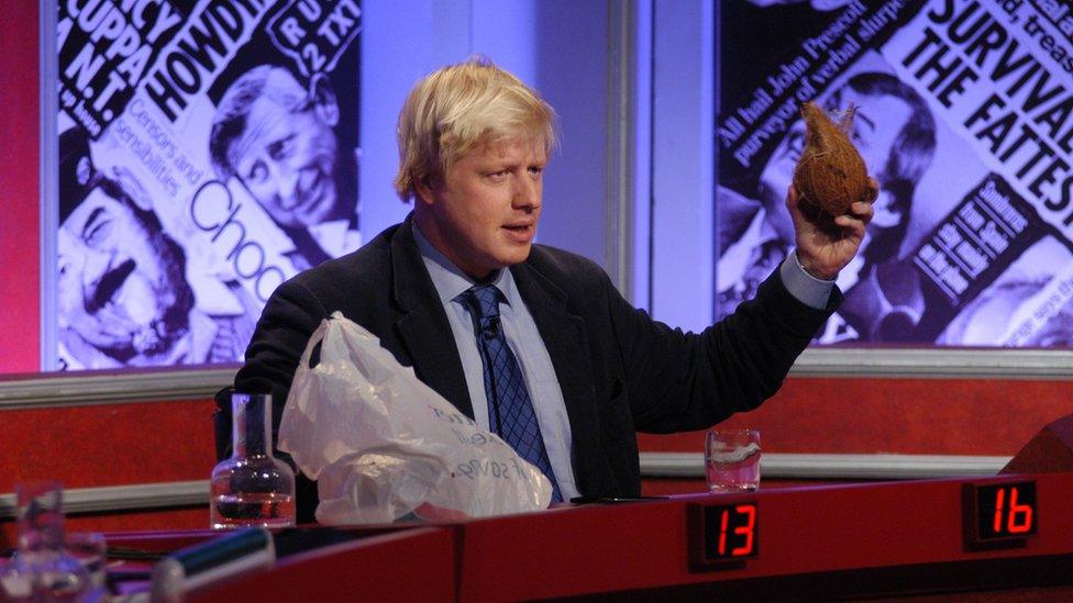 Boris Johnson hosting Have I Got News For You (photo from 2002)