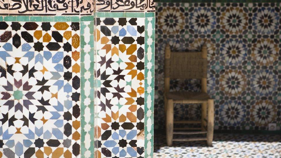 Zellige tile work, Morocco