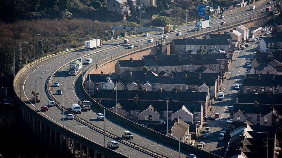 The M4 in Port Talbot