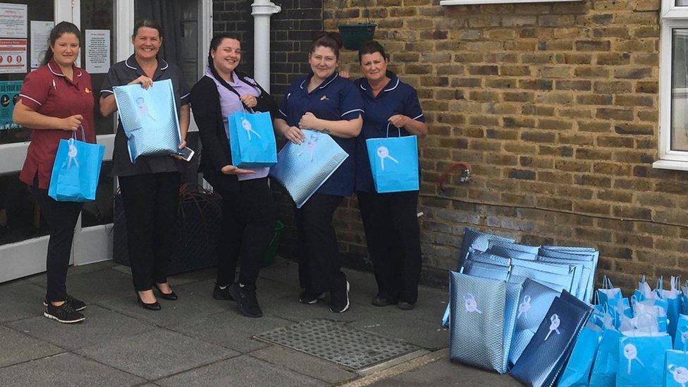 Staff at a care home