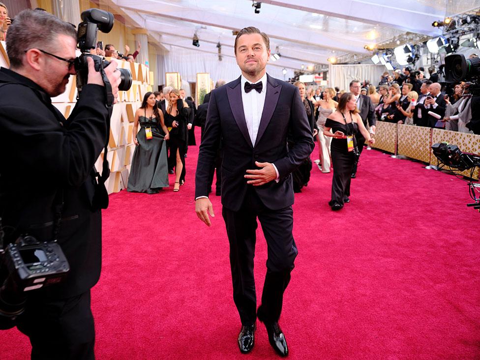 Leonardo DiCaprio on the red carpet.