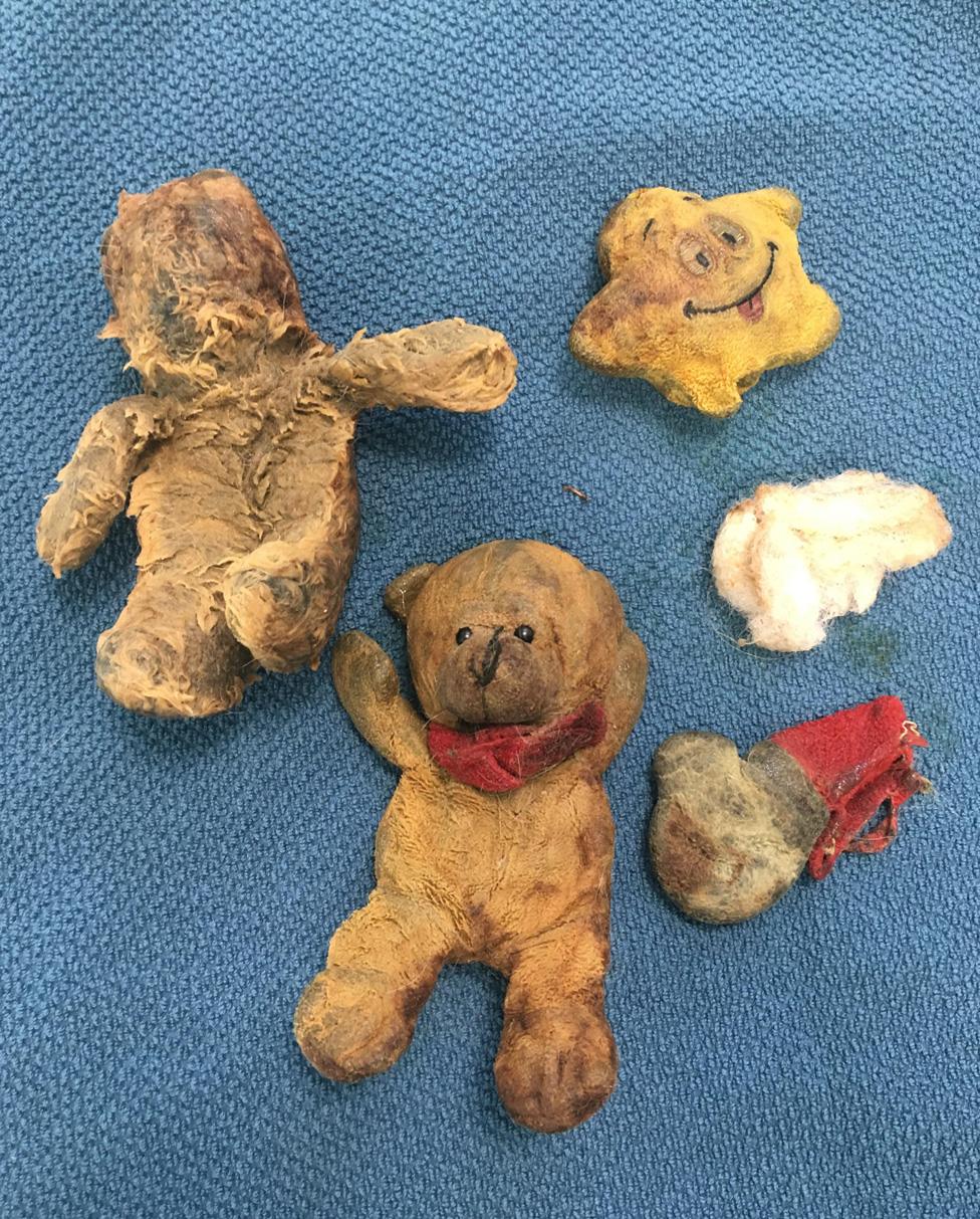 Recovered teddy bears