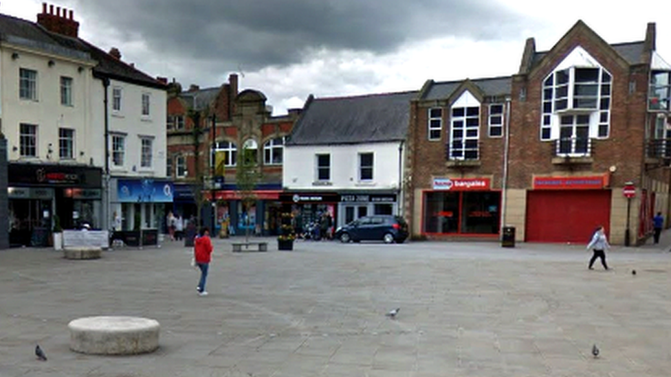 The market place in Bishop Auckland