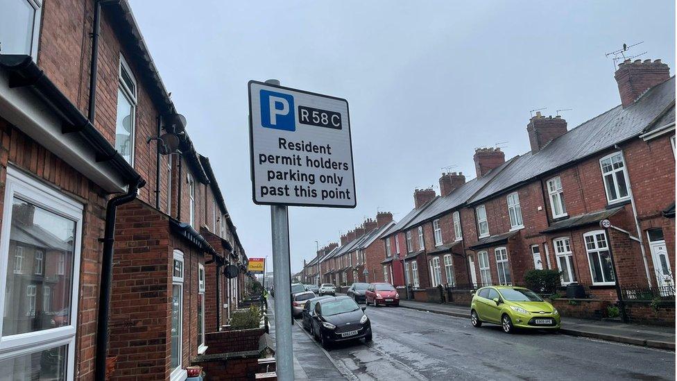 Residential street in York