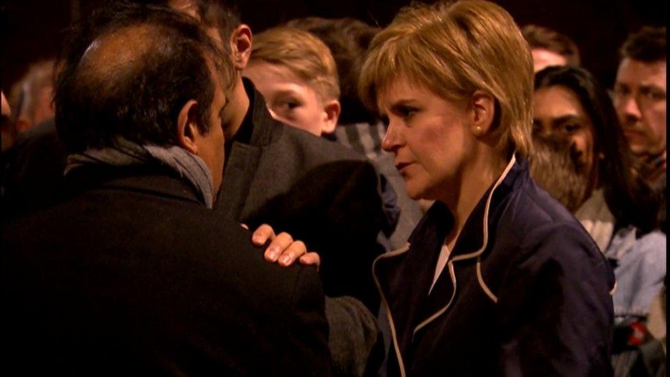 Nicola Sturgeon at vigil