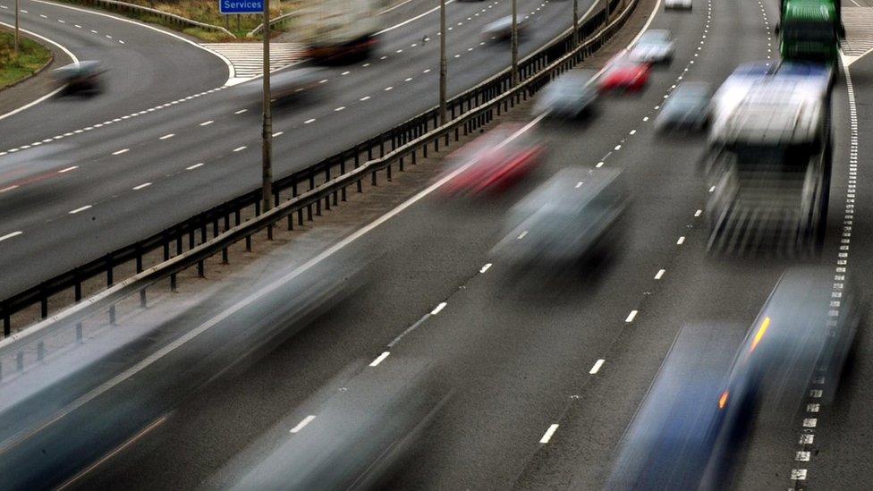 Cars on motorway